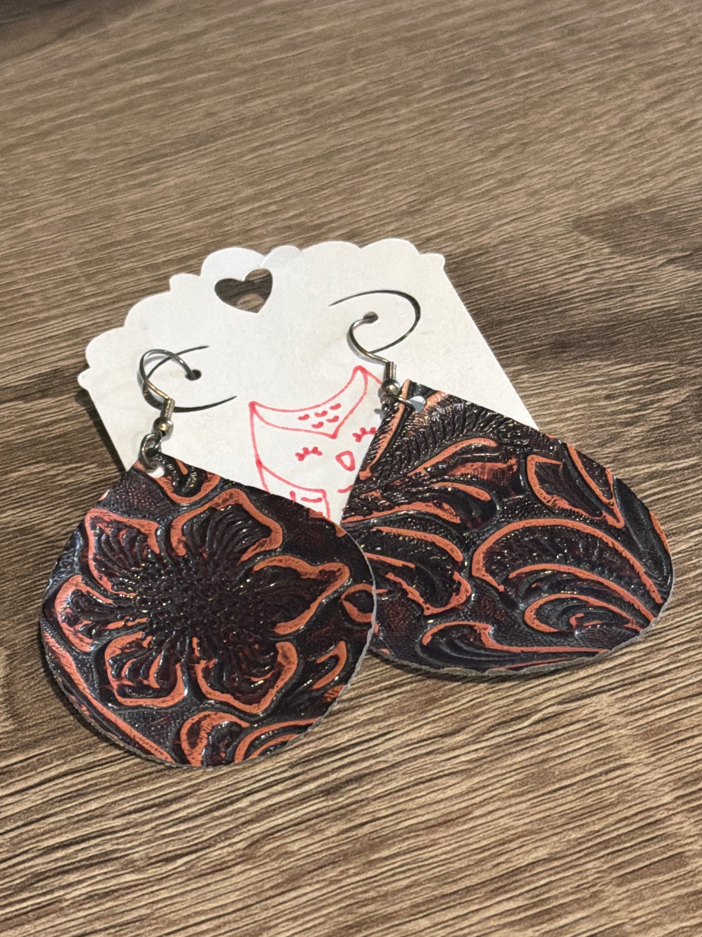 Leather earrings