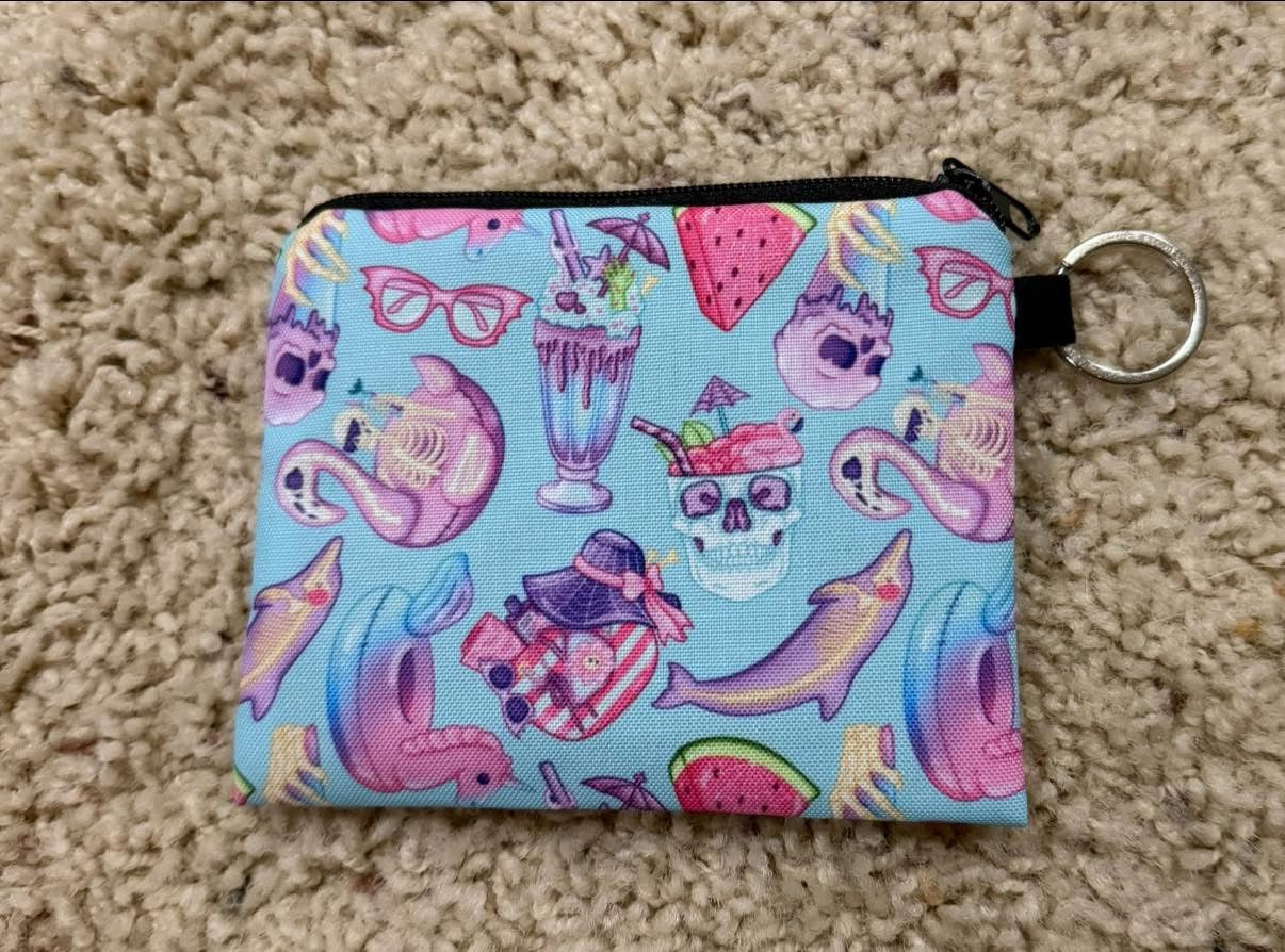 Summer Skull Mini Pouch