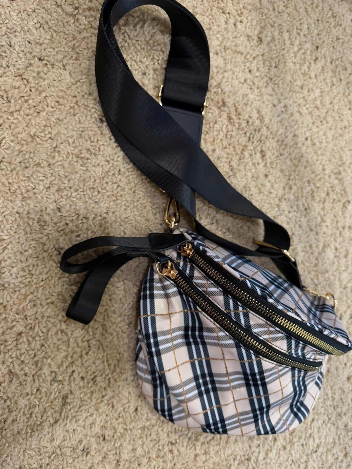 Tan Plaid Roni Cross Body