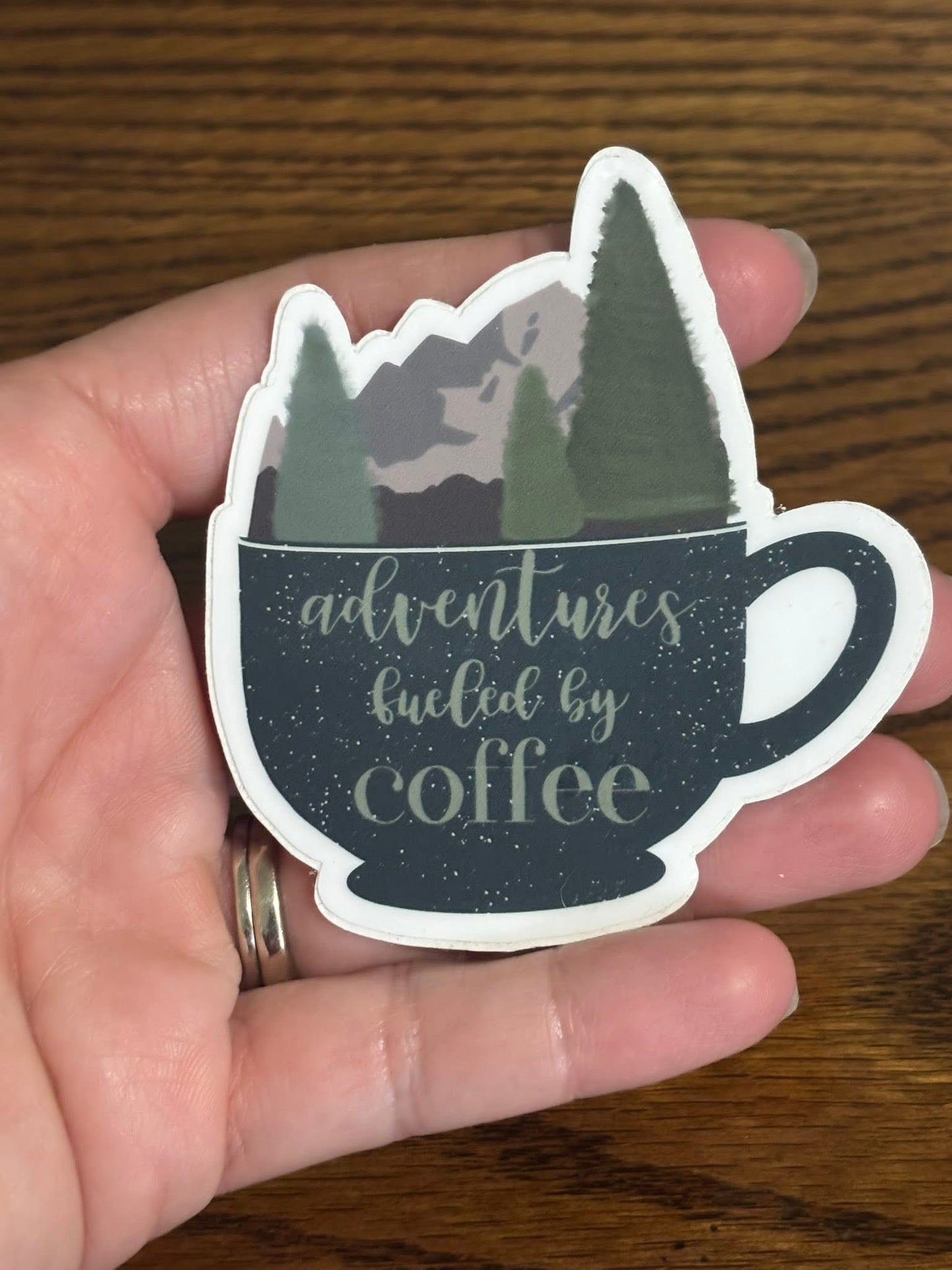 Adventures & Coffee Sticker