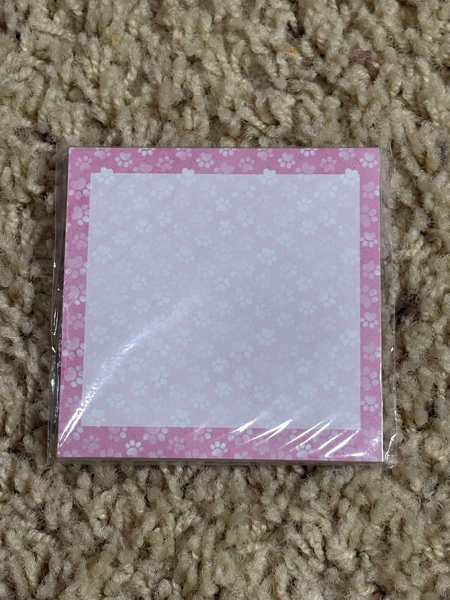 Pink Paw Post It Notes