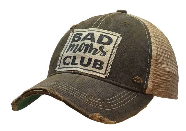 Bad Moms Club Distressed Trucker Cap