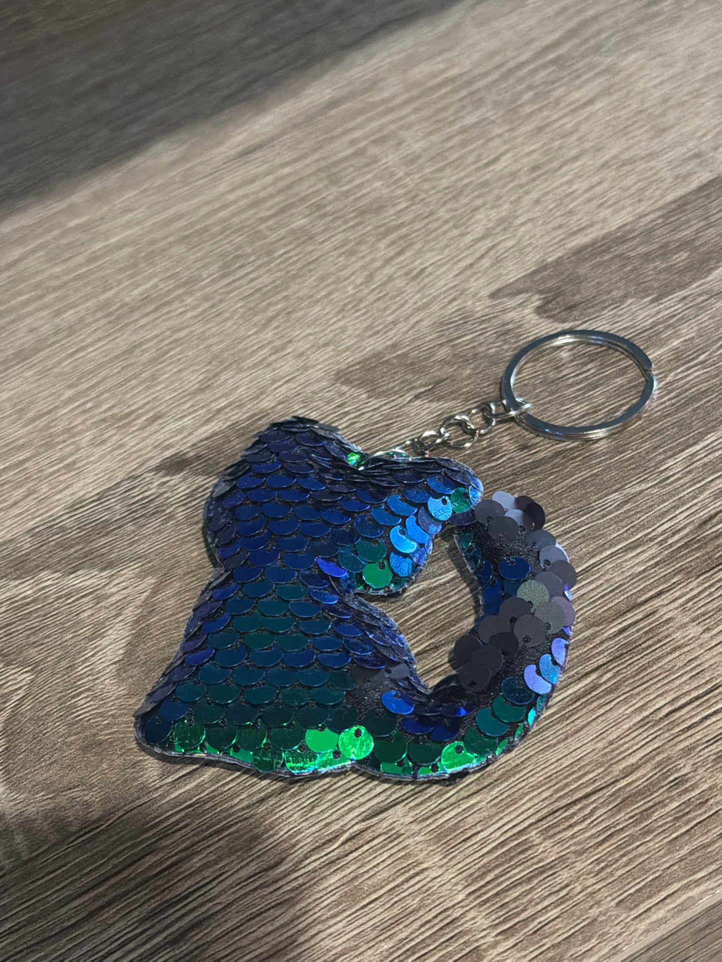 Sequins Cat Keychain