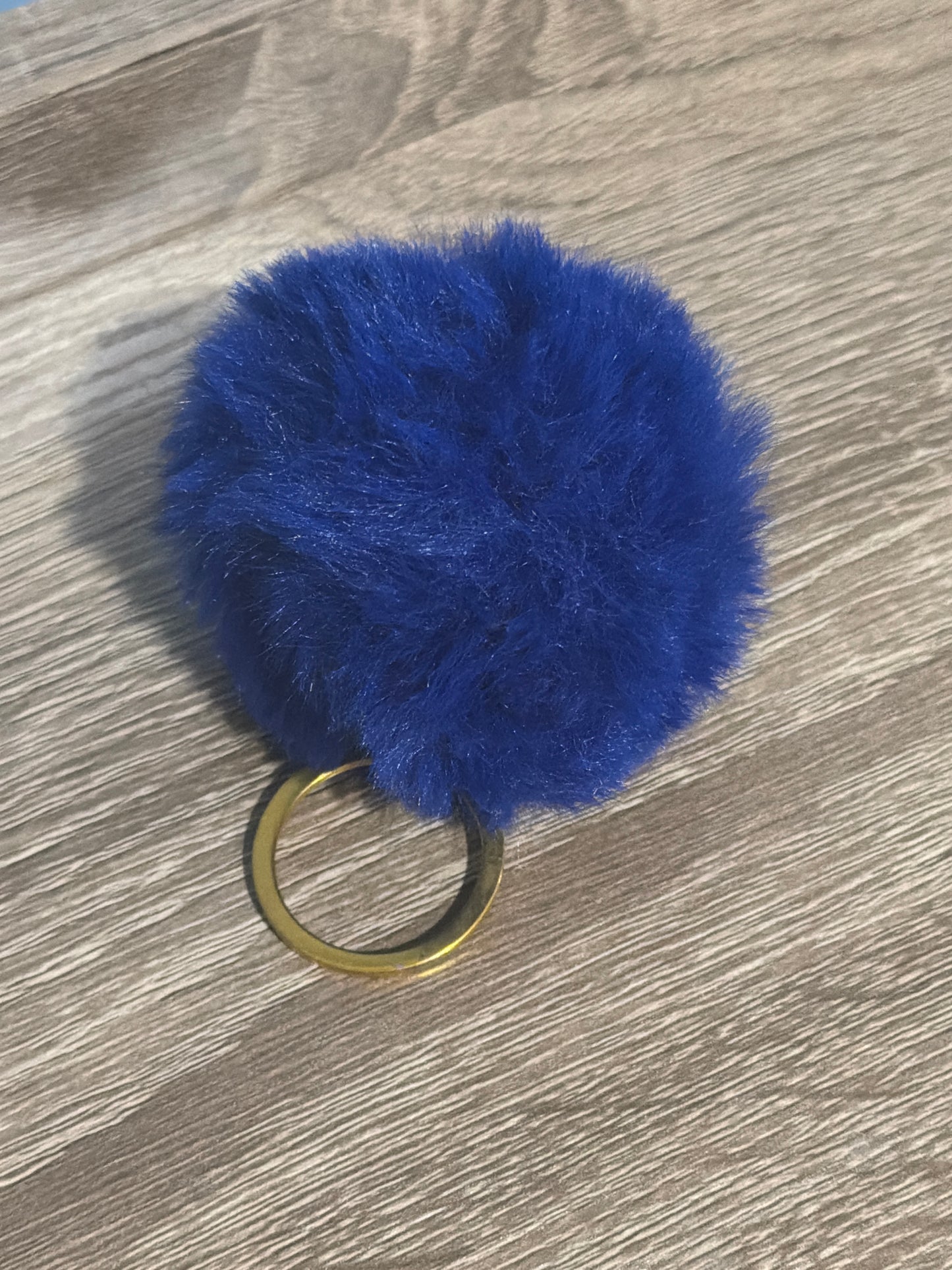 Blue Fluff Key chain