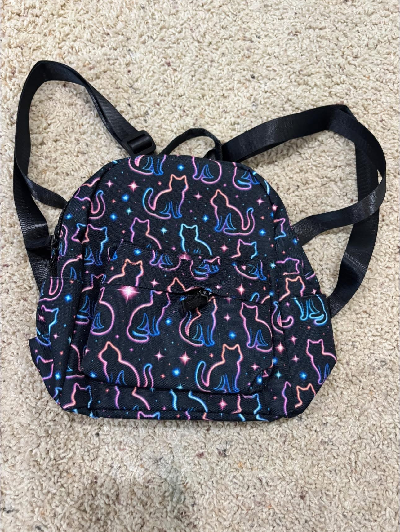 Neon Cat Mini Backpack