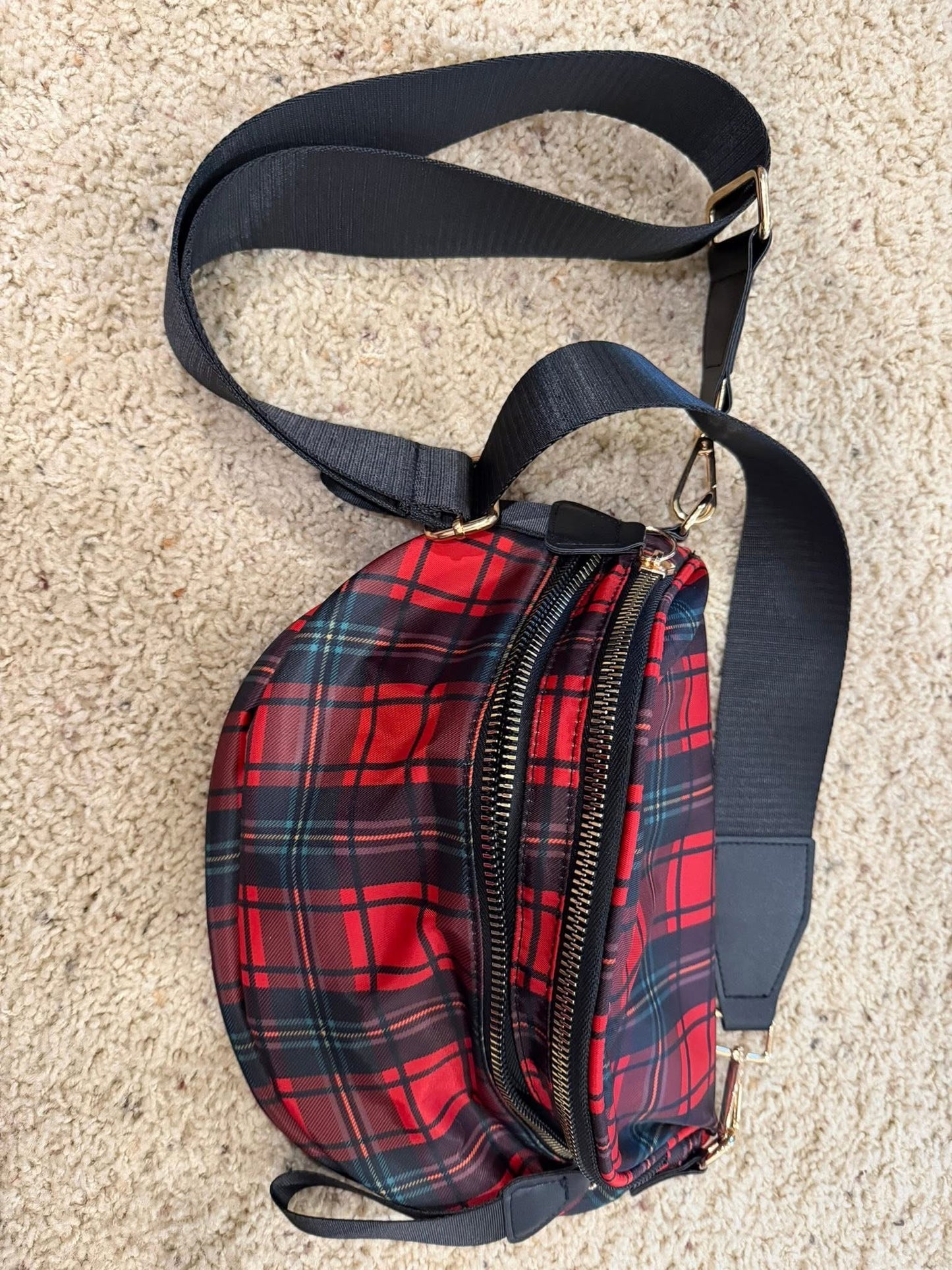 Red Plaid Roni Crossbody