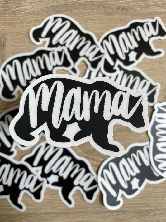 Mama Bear Black Sticker | Mama Bear Sticker , sticker gifts