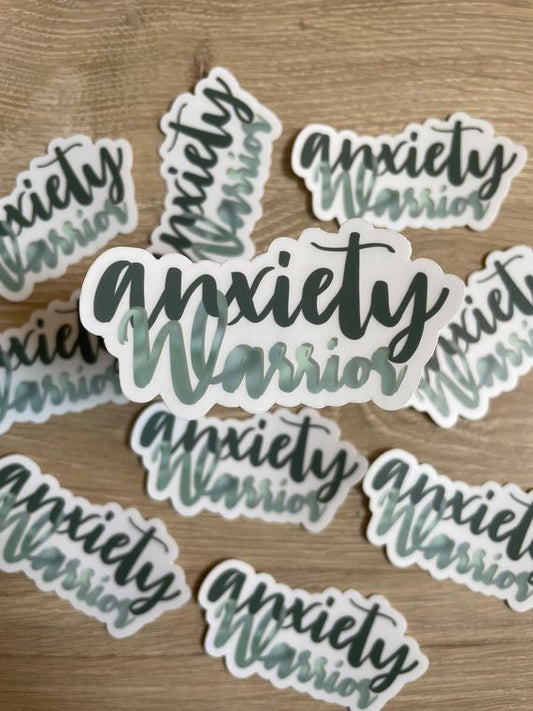 Anxiety Warrior Clear Sticker | Affirmation Stickers , sticker gifts